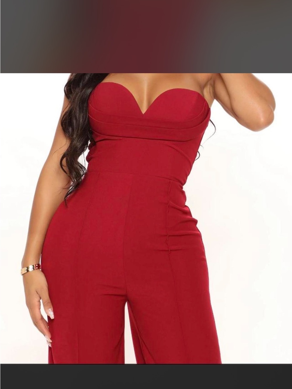 Fashion Nova Burgundy jumpsuit